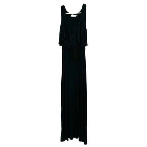 Calvin Klein size 4 sleeveless black maxi dress‎ tie waist